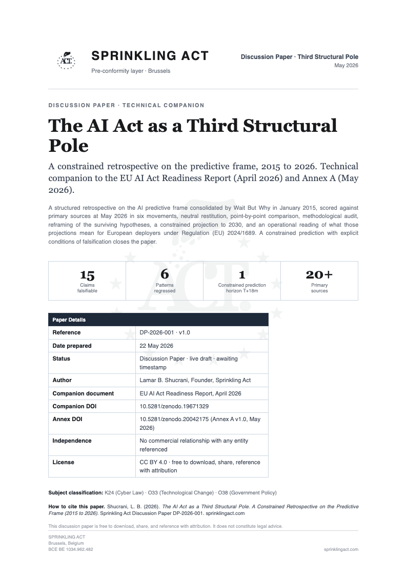 The AI Act as a Third Structural Pole — Discussion Paper cover